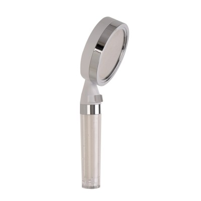 Stainless steel faceplate hand shower with mineral stone filter